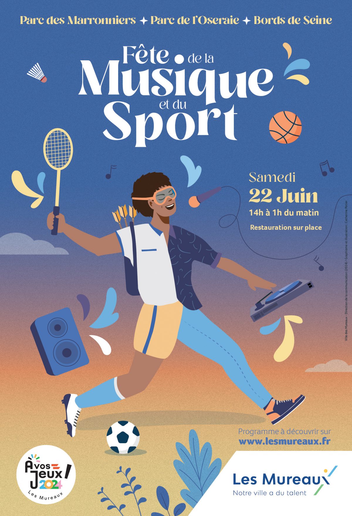 Affiche Fête de la musique et du sport